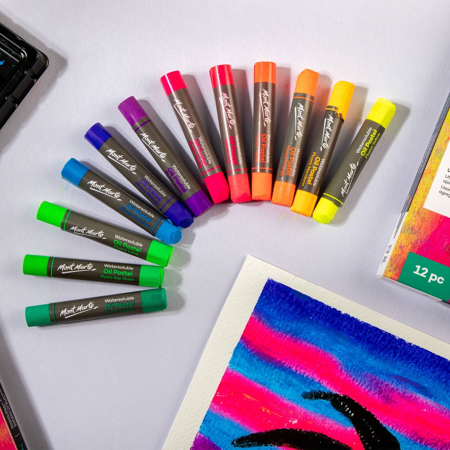 Watersoluble Fluoro Oil Pastels Signature