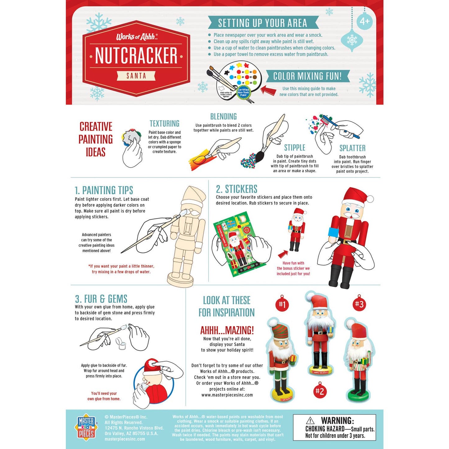 Nutcracker Santa - Holiday Wood Paint Kit