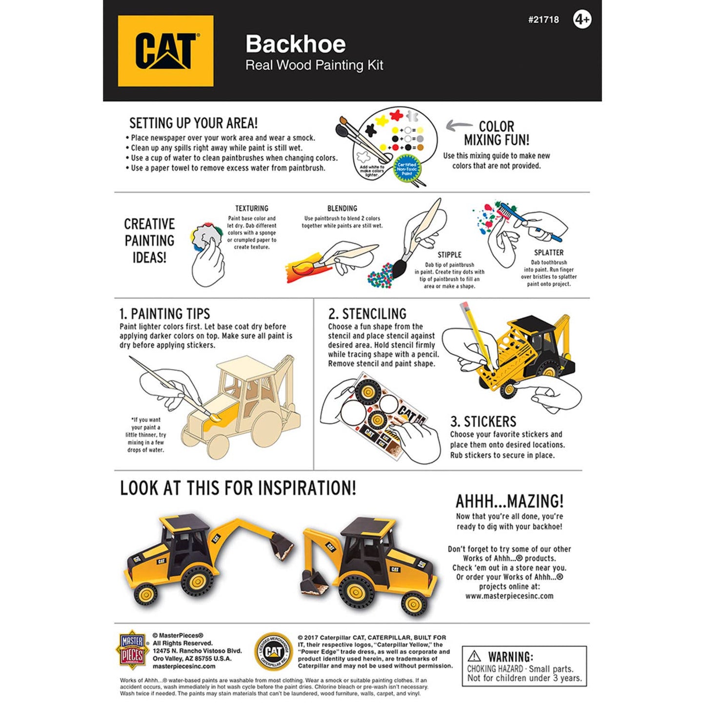 Caterpillar - Backhoe Wood Paint Kit