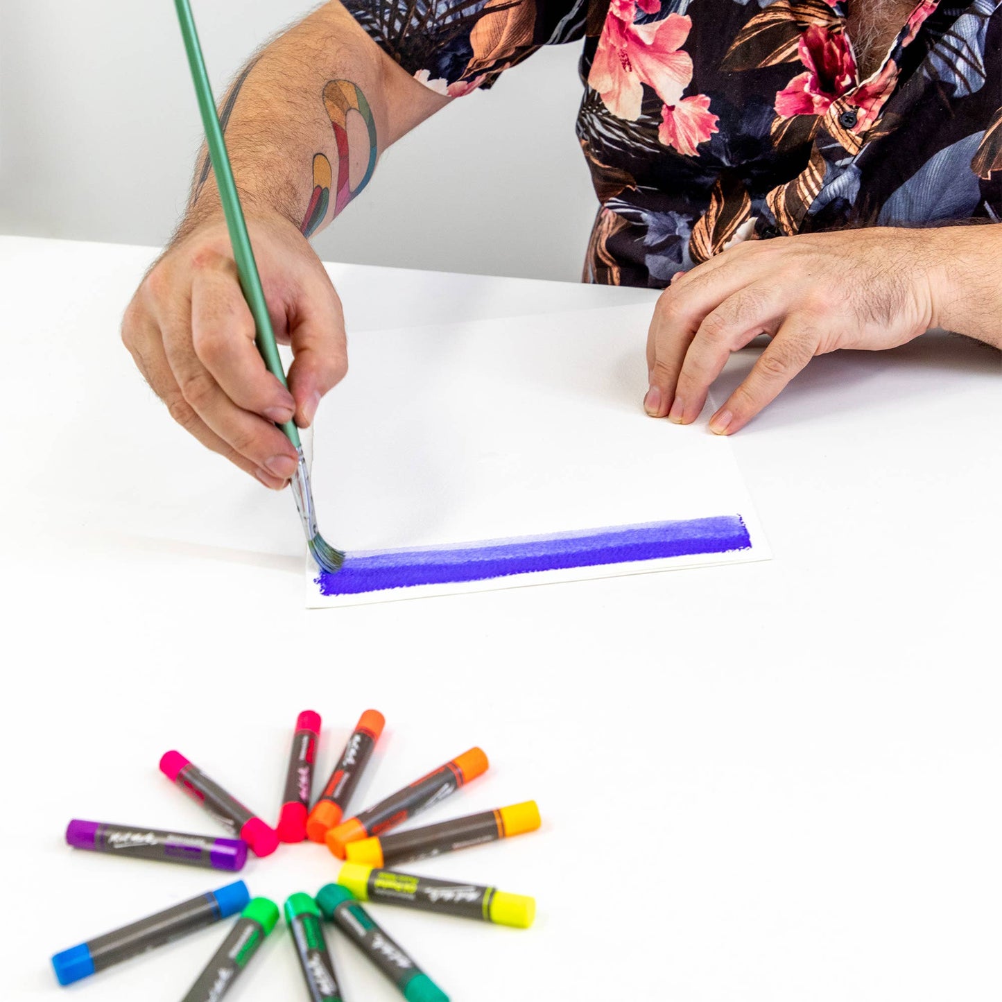 Watersoluble Fluoro Oil Pastels Signature