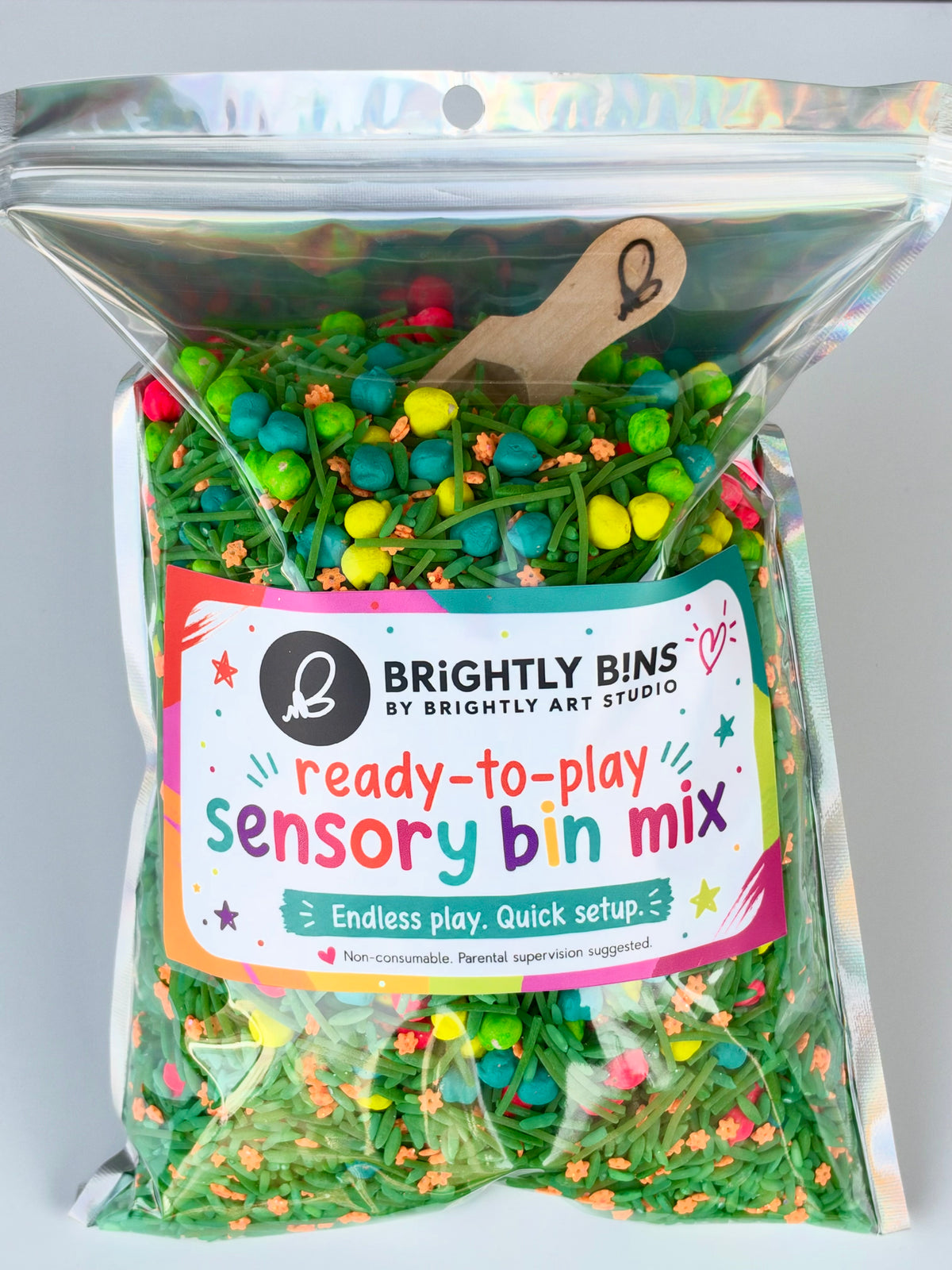 Merry + BRiGHTLY Christmas Holiday Pasta Rice Sensory Bin Filler
