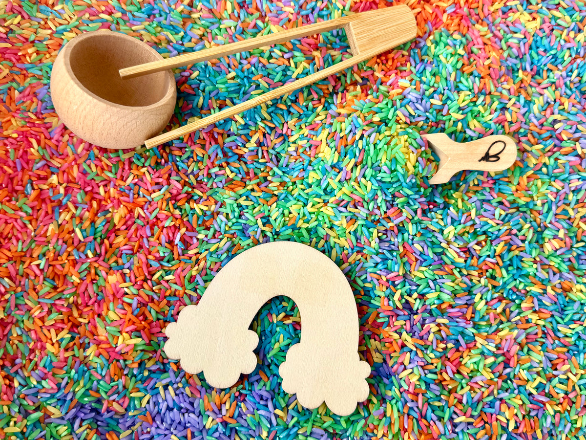Brightly Bins CLASSIC "Over the Rainbow" Rice Sensory Filler