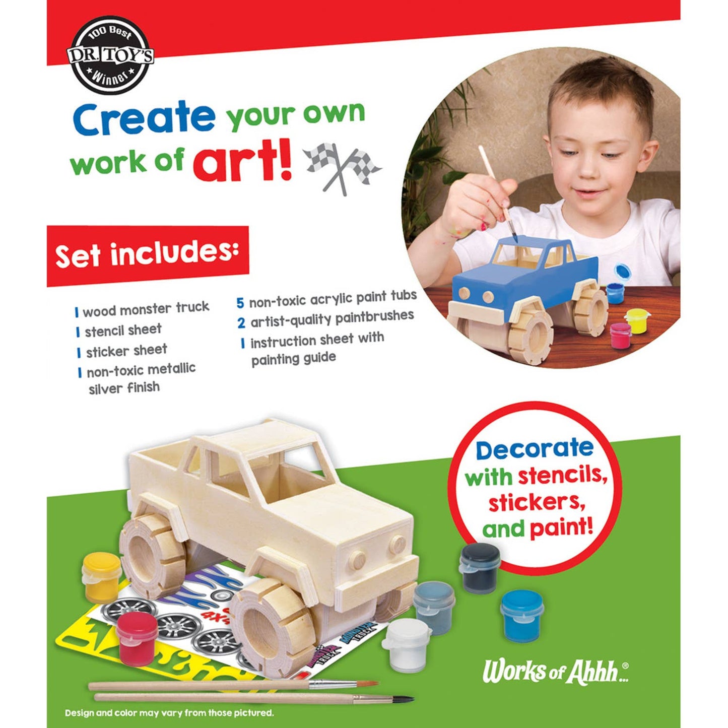 Monster Truck - Premium Wood Paint Kit
