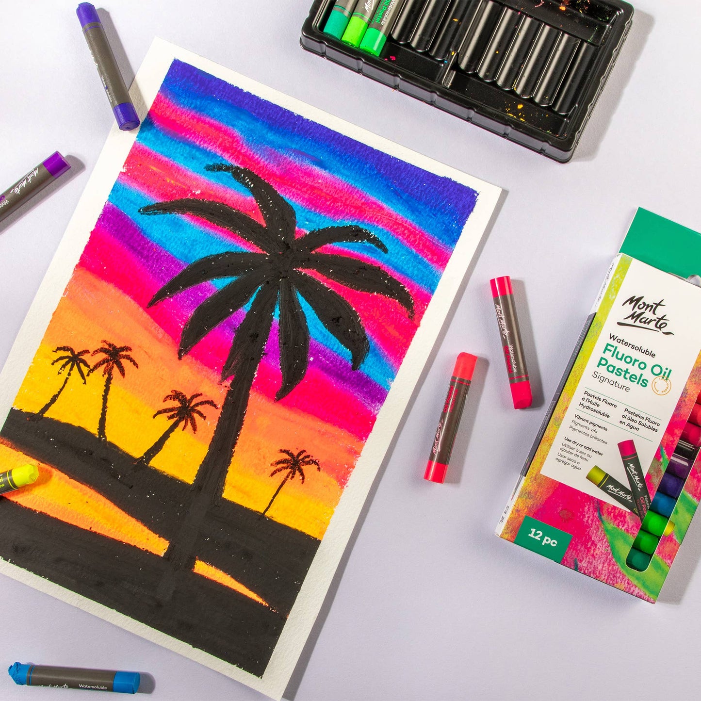 Watersoluble Fluoro Oil Pastels Signature
