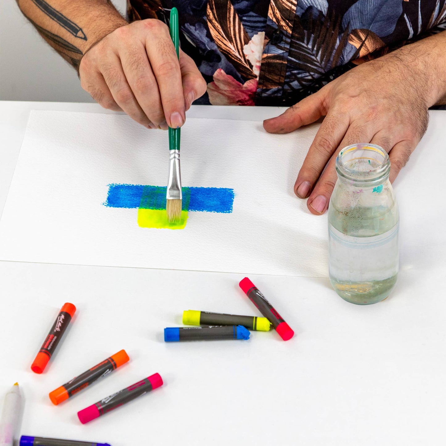 Watersoluble Fluoro Oil Pastels Signature