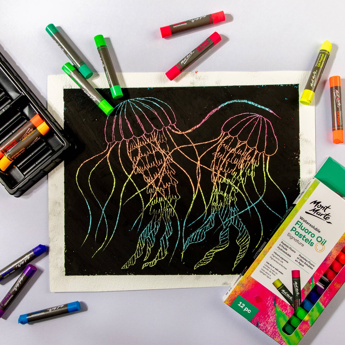 Watersoluble Fluoro Oil Pastels Signature