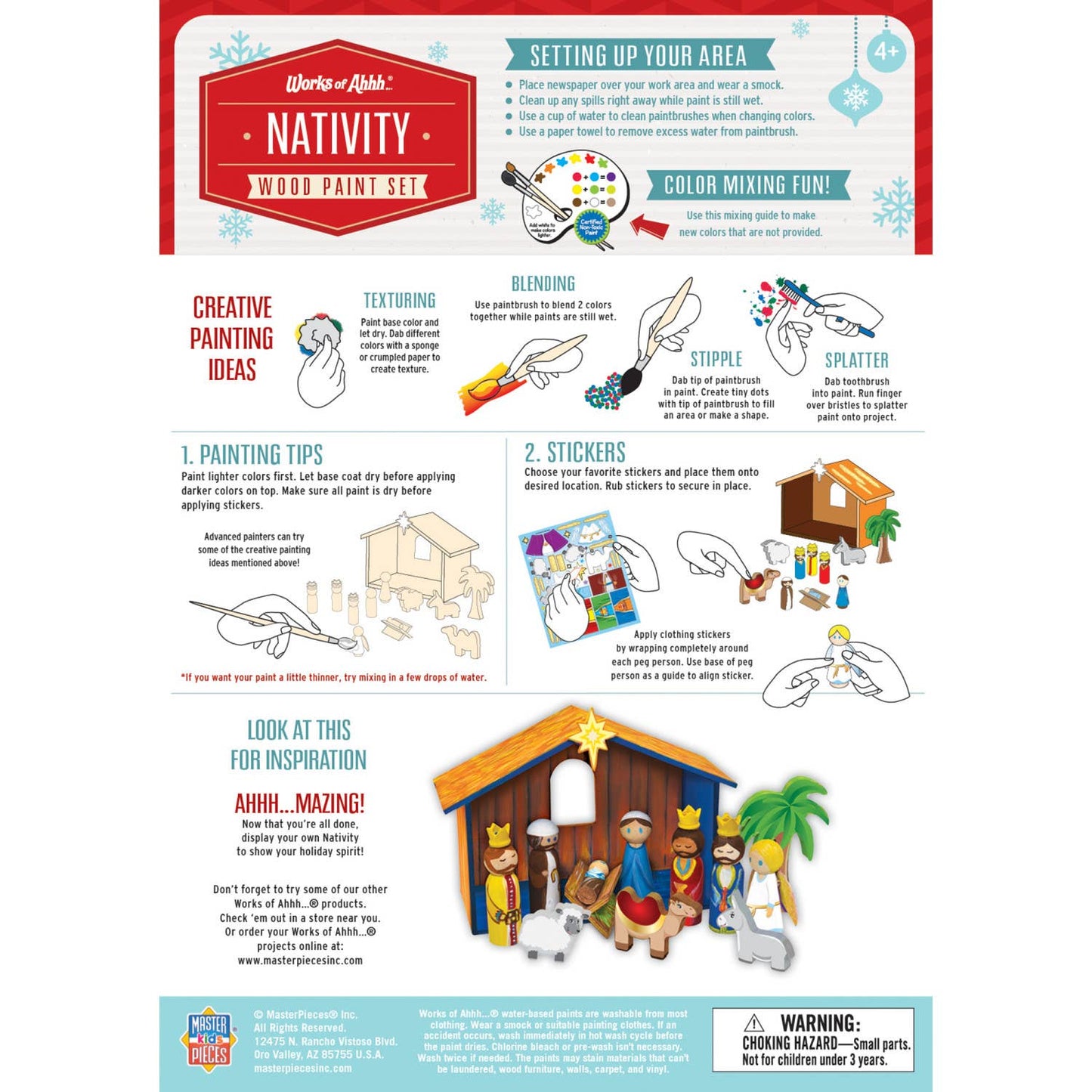 Nativity Scene - Holiday Wood Paint Set