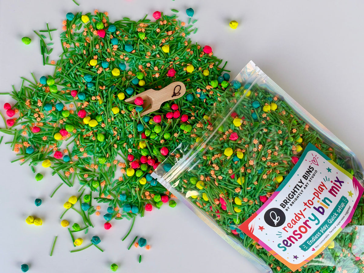 Merry + BRiGHTLY Christmas Holiday Pasta Rice Sensory Bin Filler