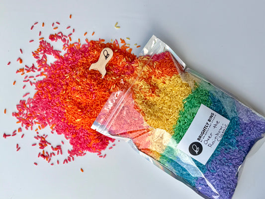 Brightly Bins CLASSIC "Over the Rainbow" Rice Sensory Filler