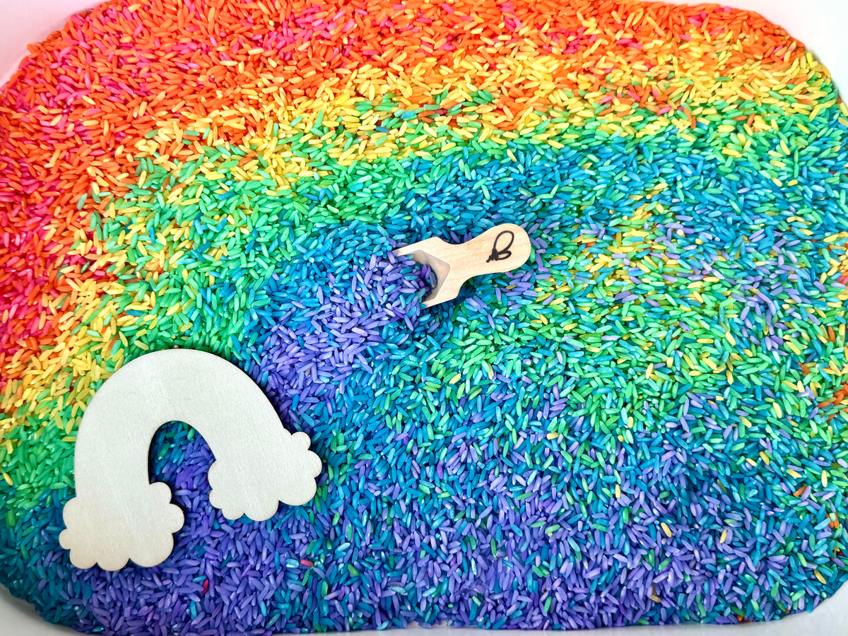 Brightly Bins CLASSIC "Over the Rainbow" Rice Sensory Filler