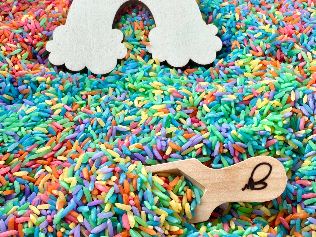 Brightly Bins CLASSIC "Over the Rainbow" Rice Sensory Filler