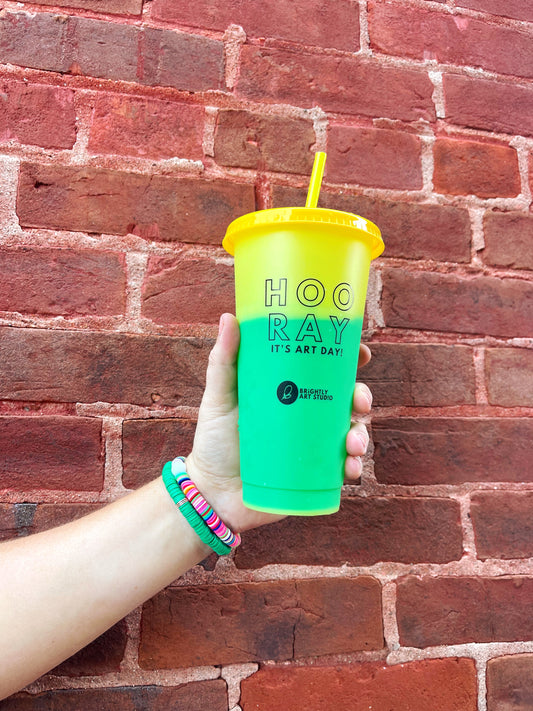 "Hooray! It's Art Day" Color Changing Tumbler!