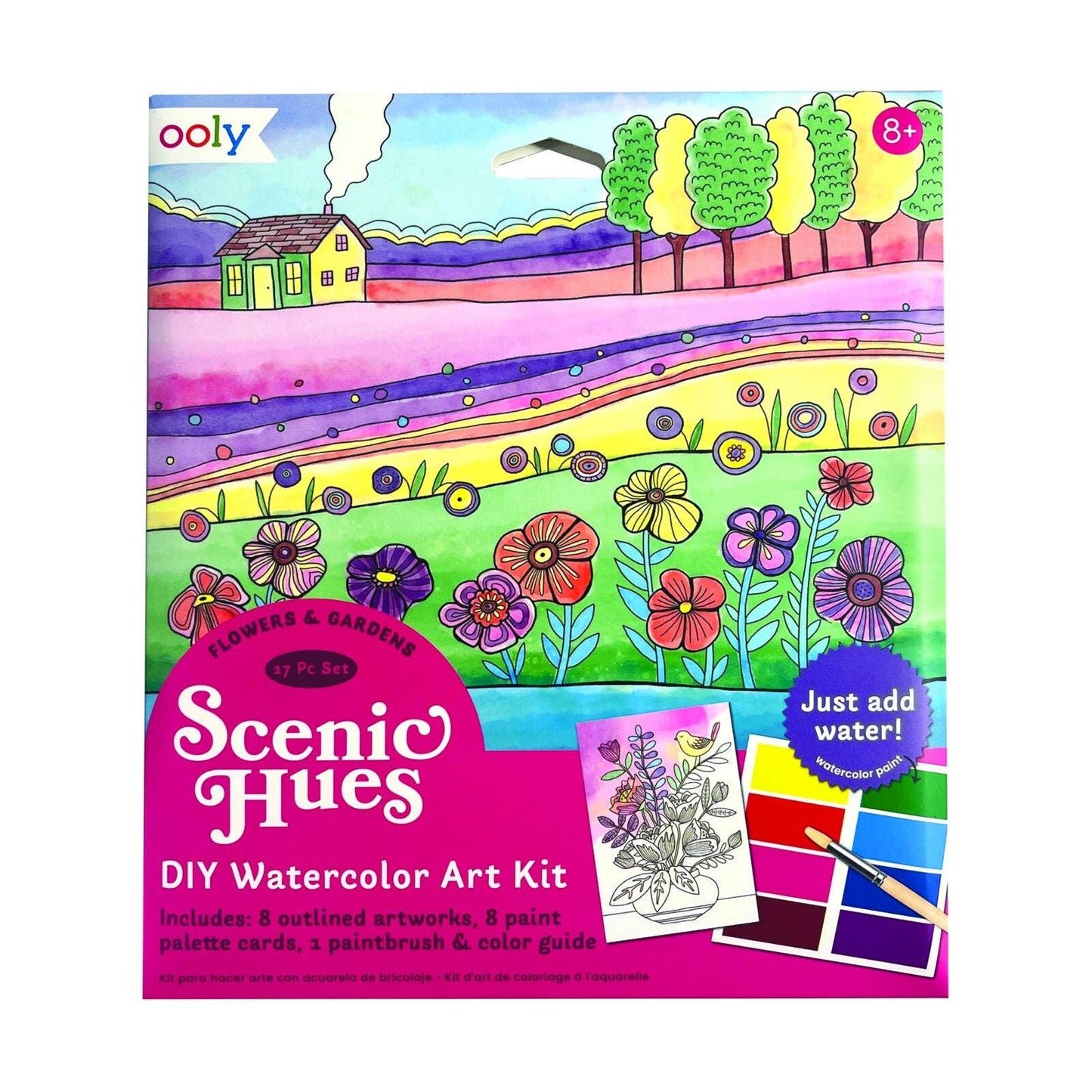 Scenic Hues D.I.Y. Watercolor Kit Flowers & Gardens