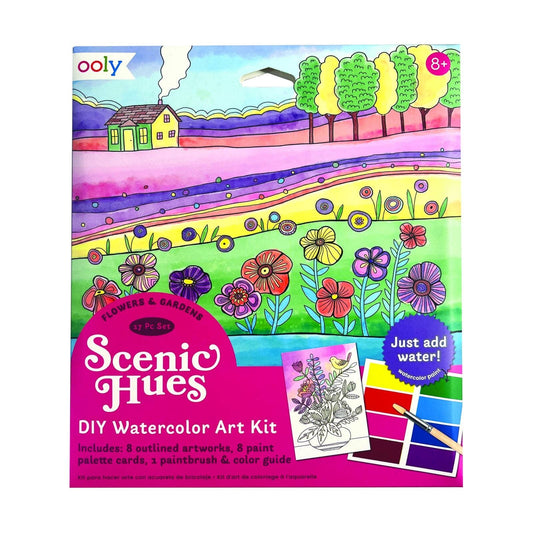 Scenic Hues D.I.Y. Watercolor Kit Flowers & Gardens